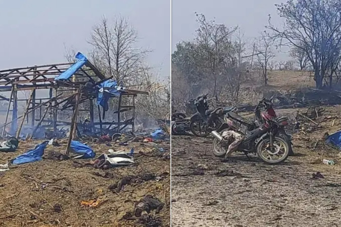 म्यानमार सेनाको हवाई कारबाहीमा झण्डै एक सय जनाको मृत्यु, कयौँ घाइते