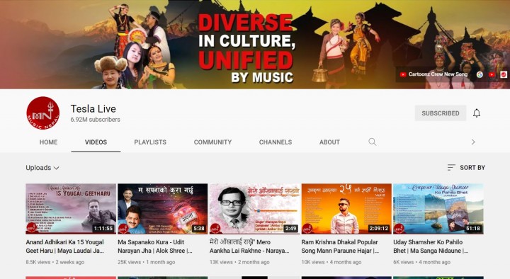 म्युजिक नेपालको युट्युब च्यानल ह्याक